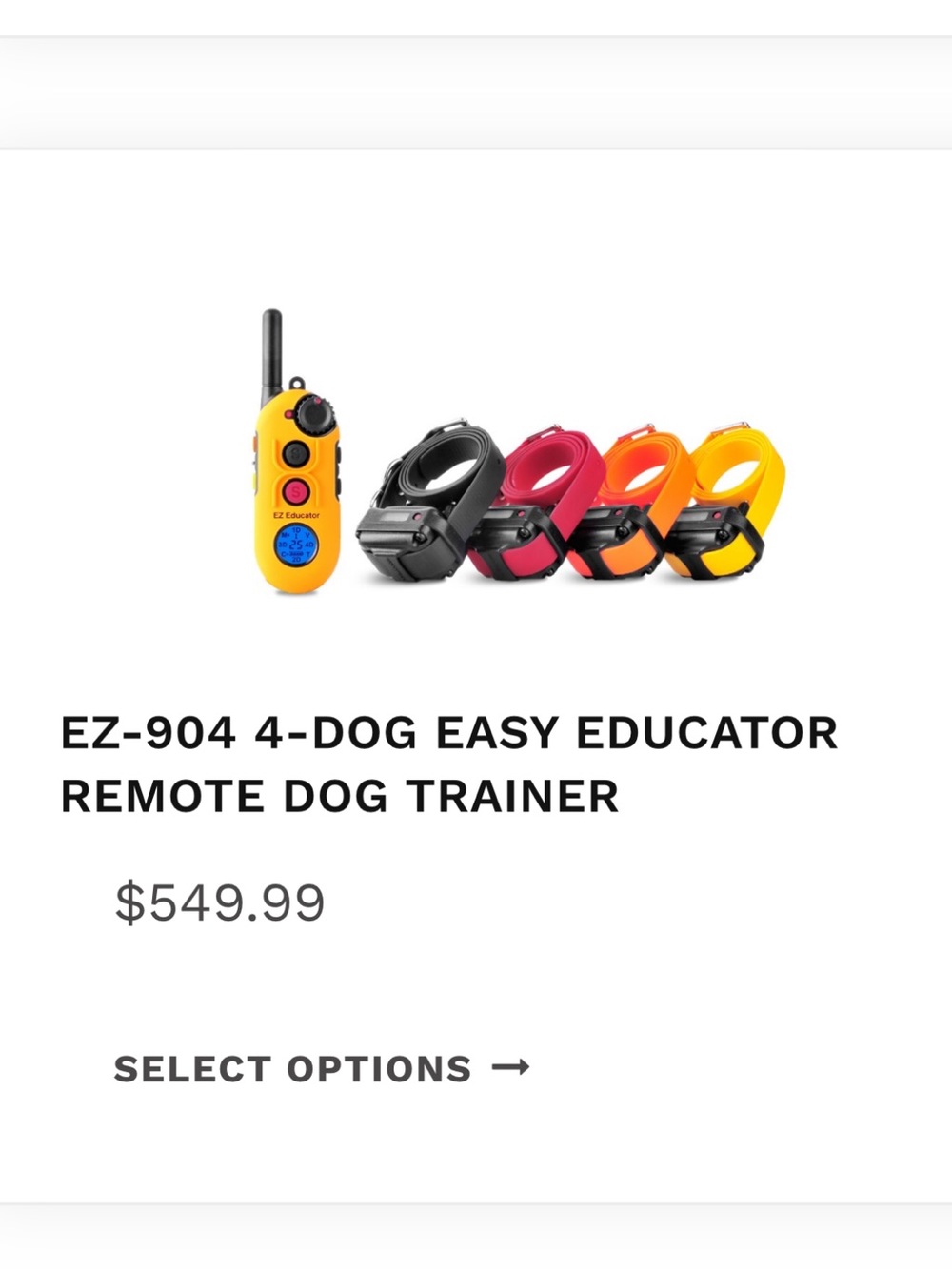 E-Collar: 4 receivers & 1 remote